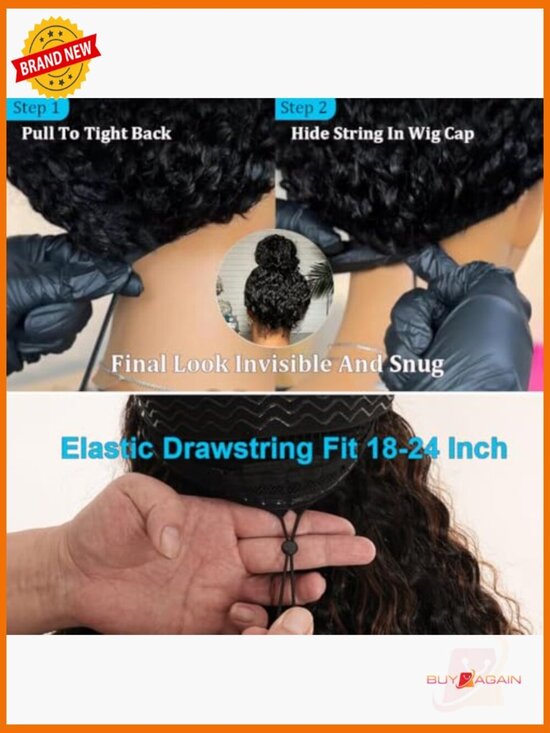Deep Wave Balayage Glueless Lace Front Wig 7x5 HD Lace 200 Density 26 Inch main image 4